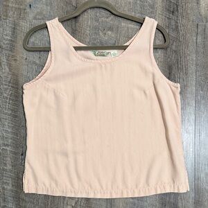 Tommy Bahama Pale Blush Pink Silk Sleeveless Scoop Neck Tank